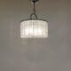 Mid century glass and chrome chandelier, 1960s