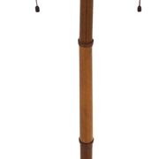 Lampadaire scandinave en teck et en cuir Suède 1960