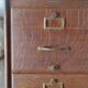 Antique column piece of furniture, oak notary drawer unit.