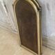 Vintage brass fireplace screen, folding spark guard with 4 panels,