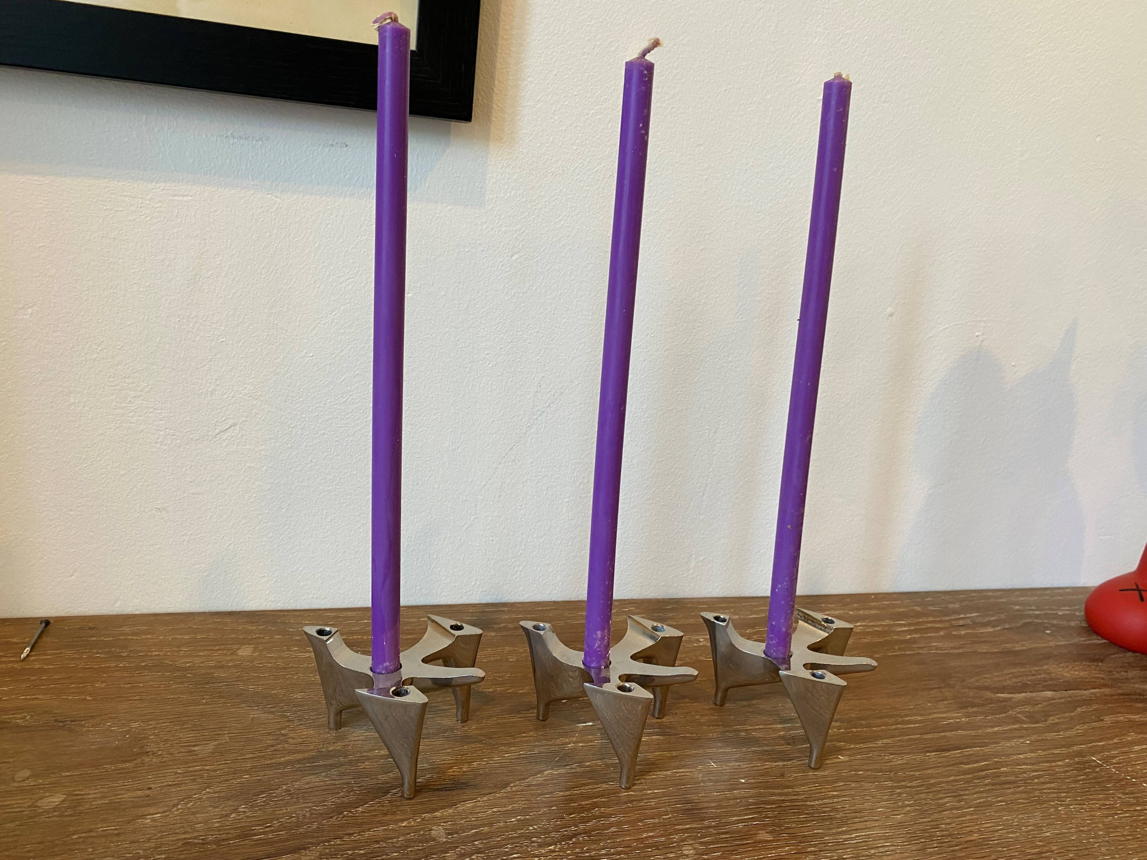 3 modular Vogelflug Hammonia candlesticks, 1970