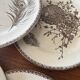 6 ironstone sepia plates | Grand Depot of Porcelains & Earthenware