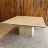 Travertine coffee table 1980