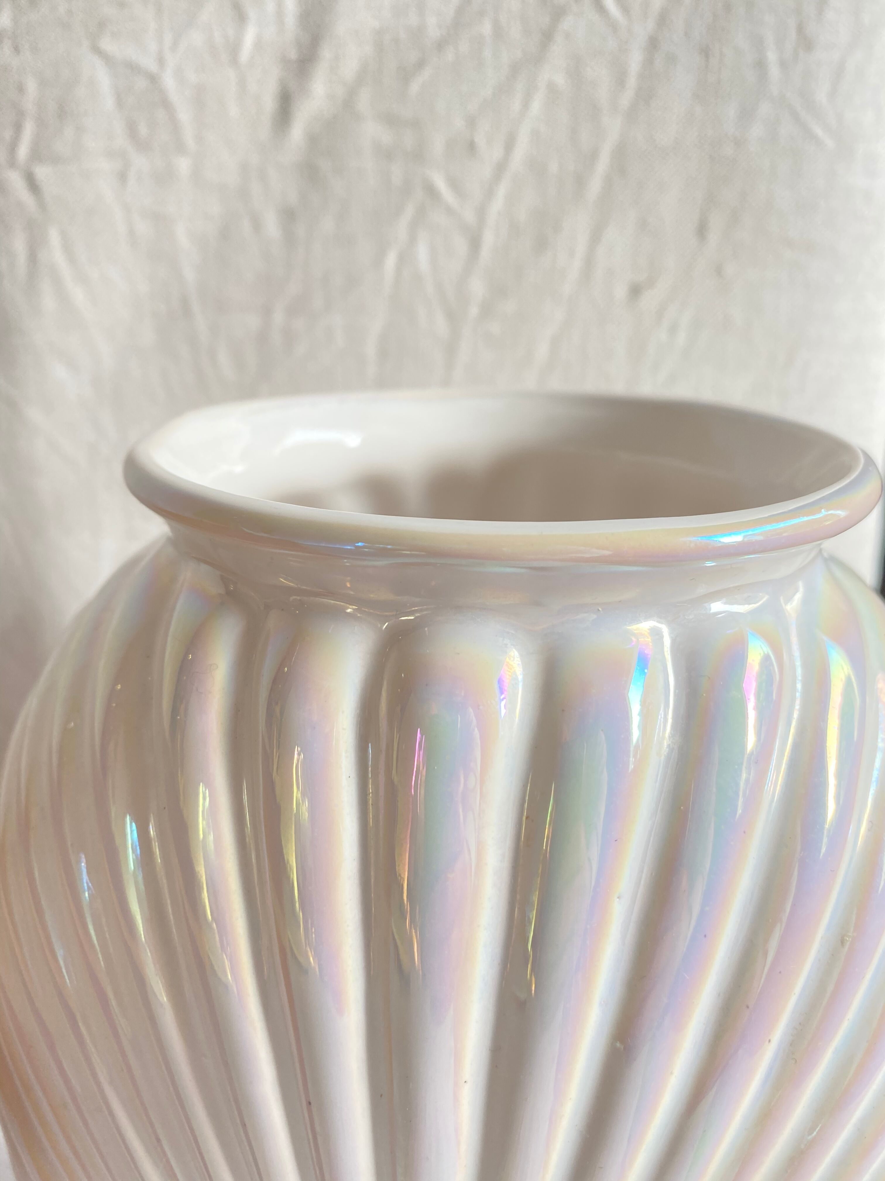 Vintage iridescent vase