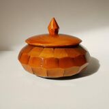 Round wooden box