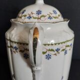 Sugar bowl decorated with cornflowers Limoges first half of the 20th century
