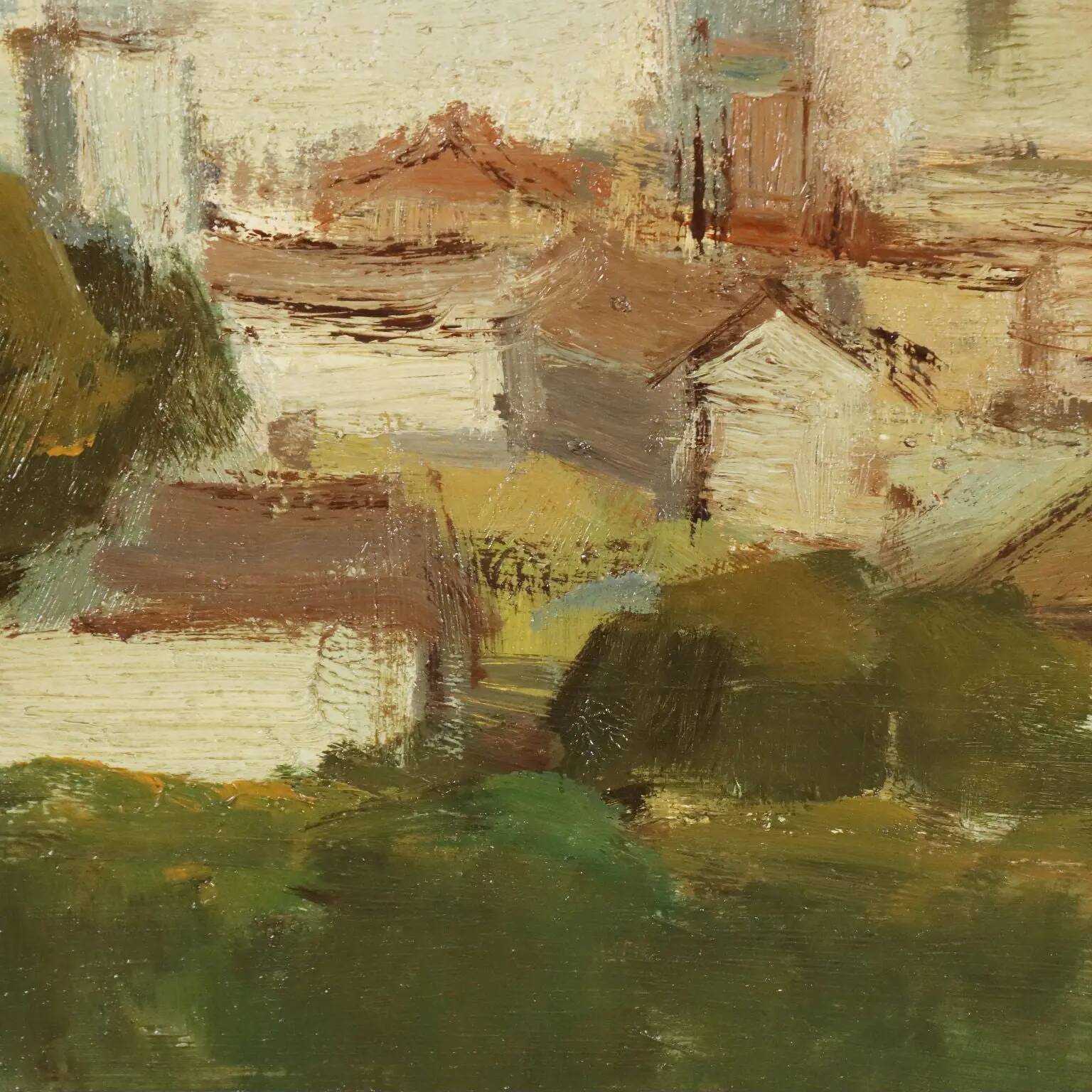 Peinture moderne signée Leonardo Stroppa, vue de Florence '900