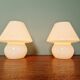 Pair of Murano glass mushroom lamps, 1970s-80s
