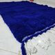 Moroccan blue wool rug 250cm x 150cm