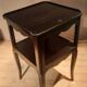 Black bedside table with two shelves, Louis XV style