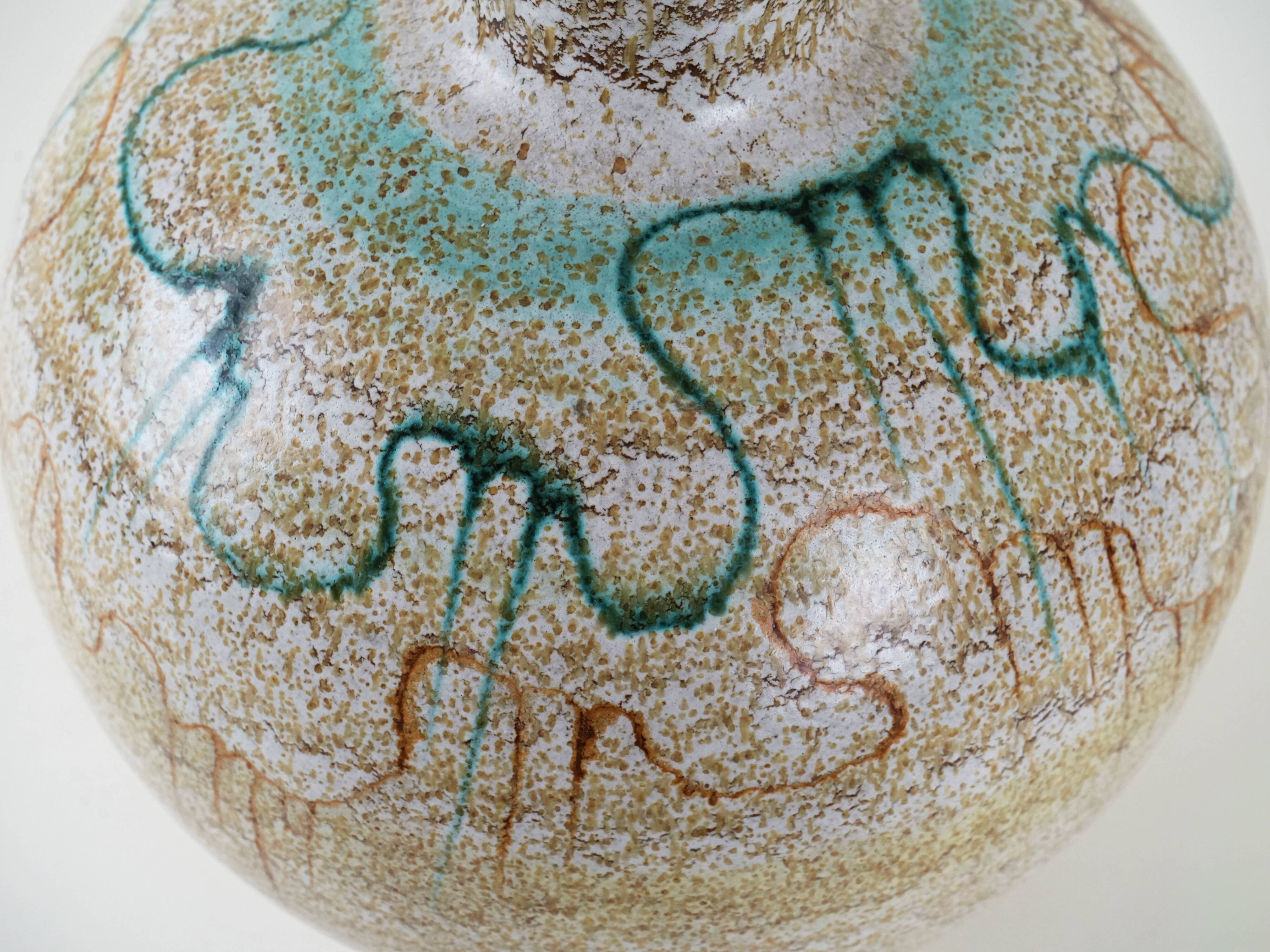 Ceramic vase, Italian design, 1960s, manufactured in Italy