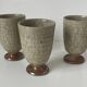 Trio de vases en grès émaillé de La Borne par Christine Pedley