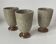 Trio of glazed stoneware vases from La Borne by Christine Pedley