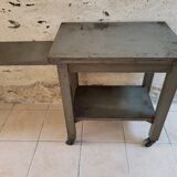 Metal serving trolley