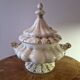 Covered soup tureen in Italian ceramic — Capodimonte style, applied roses.