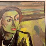 Portrait of a Fauvist woman, oil on canvas 1947, LUC PEROT 'Colette