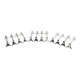 12 silver-plated metal knife rests in empire style