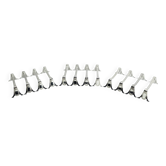 12 porte-couteaux en métal argenté style empire