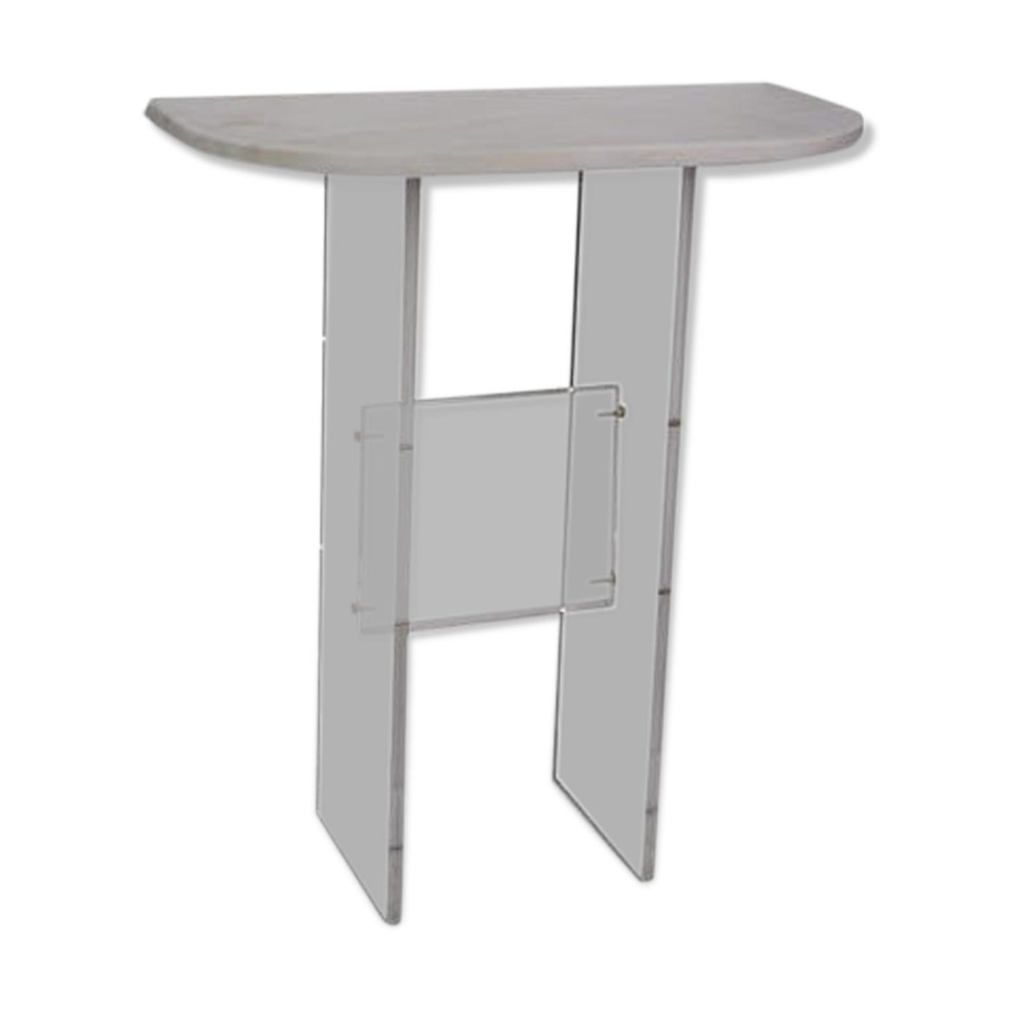 70s design console in marble and plexi