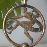 Art Deco golden brass lamp