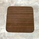 Vintage brown square pedestal table 1950