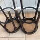 Tabourets bois et cannage