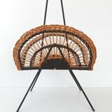 Vintage rattan magazine holders