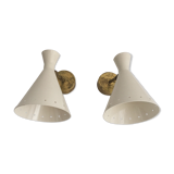 Pair of wall light design years 50