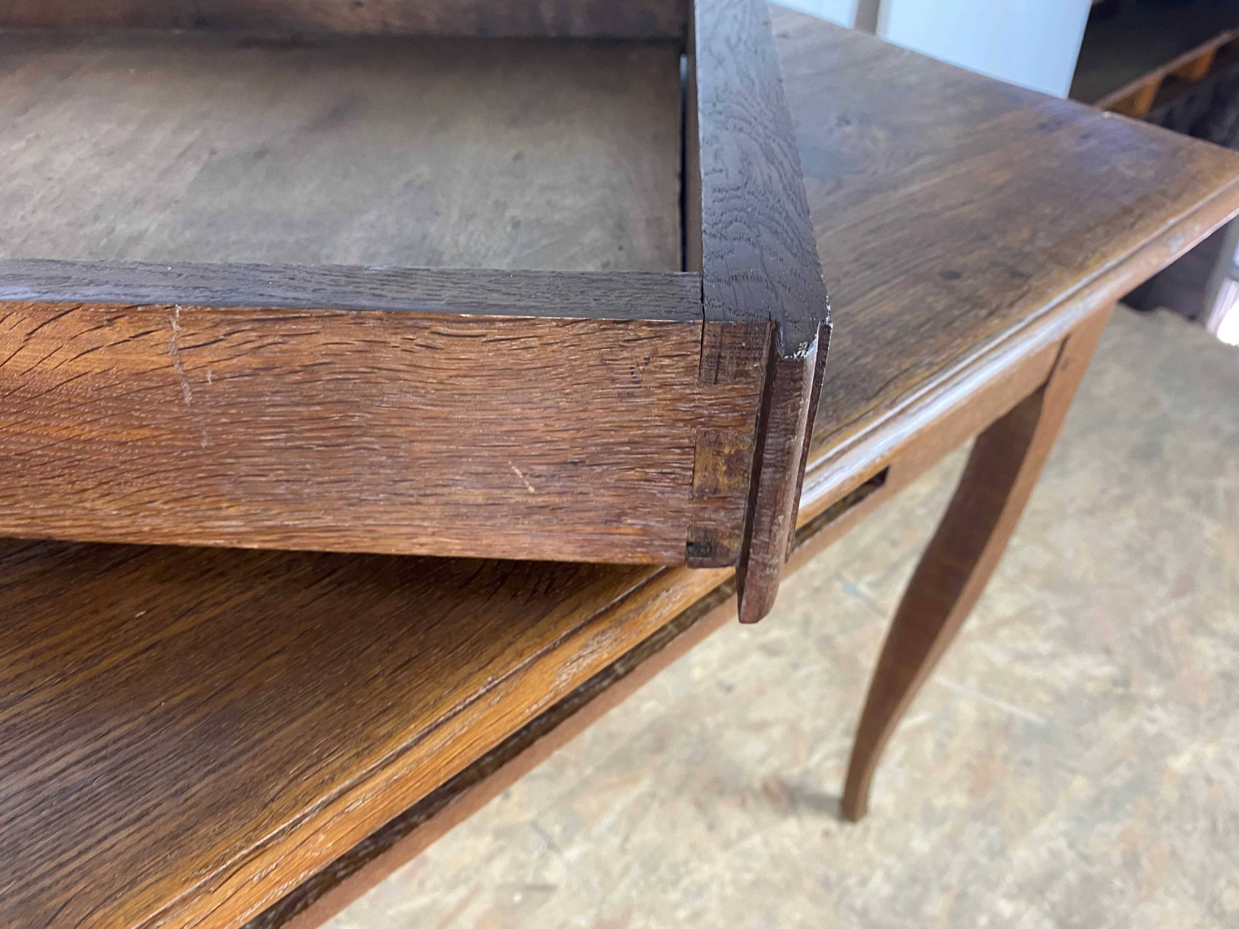 One drawer desk in solid oak 1900