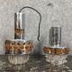 Two vintage space age pendant lamps by Raak, 1970