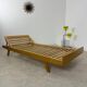 Ancienne banquette Daybed / lit réglable en bois design Holma vintage années 60