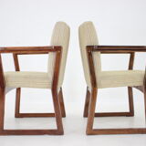 Pair of beech armachairs ,czechoslovakia 1960s