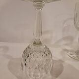 4 old crystal glasses