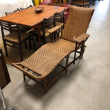 Rattan chaise longue