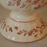 Vase Moustiers faience decoration hand birds signed