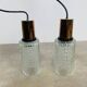 Pair of vintage cut glass pendant lights from the 1970s.
