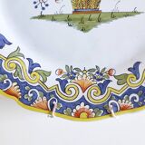 Rouen decorative plate with flower basket