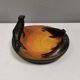 Dish with sea lions hand painted by Ipsen's widow, Denmark 1930s.