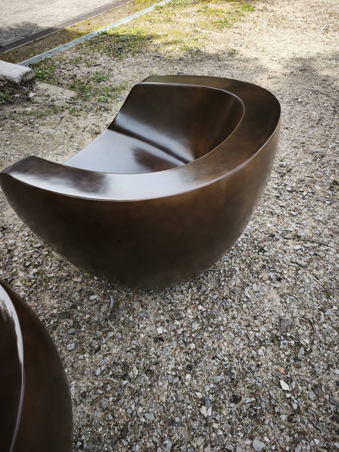 Pair of Moon armchairs in fibreglass