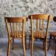 Ensemble vintage de 4 chaises bistrot françaises par Baumann & Luterma, bois de hêtre, années 1950