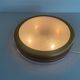 Design/One, flush lamp in glass, gold and brown metal, 1960s, Germany