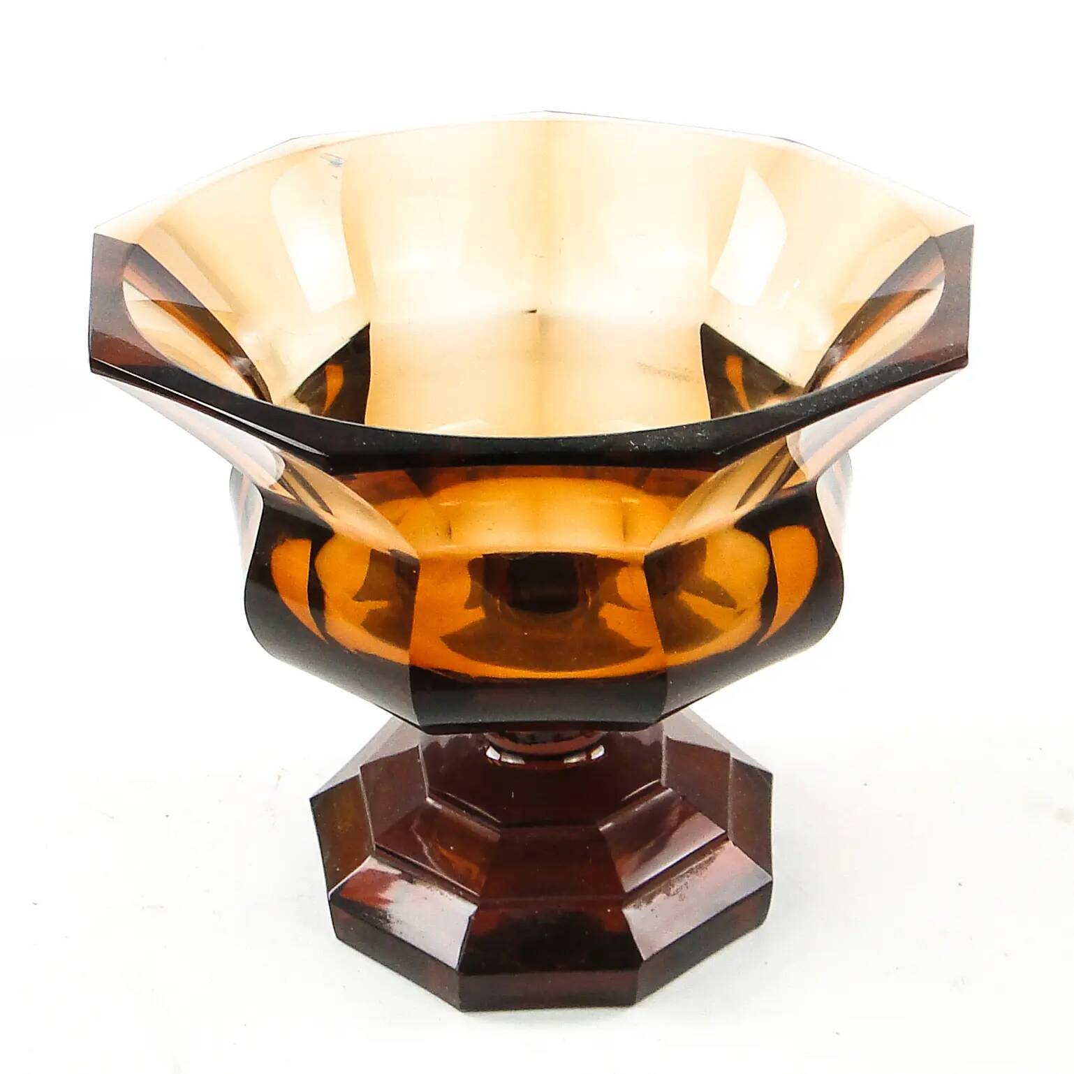 Goblet, Art Deco, crystal, Moser, Czechoslovakia, 1930s