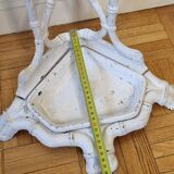 Ancien porte-parapluie victorien, fin XIXème en fonte laqué blanc