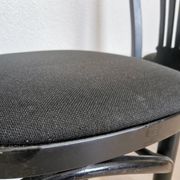 Set of 4 Vintage Black Wooden Dining Chairs: STOL Kamnik, 70s, Yugoslavia