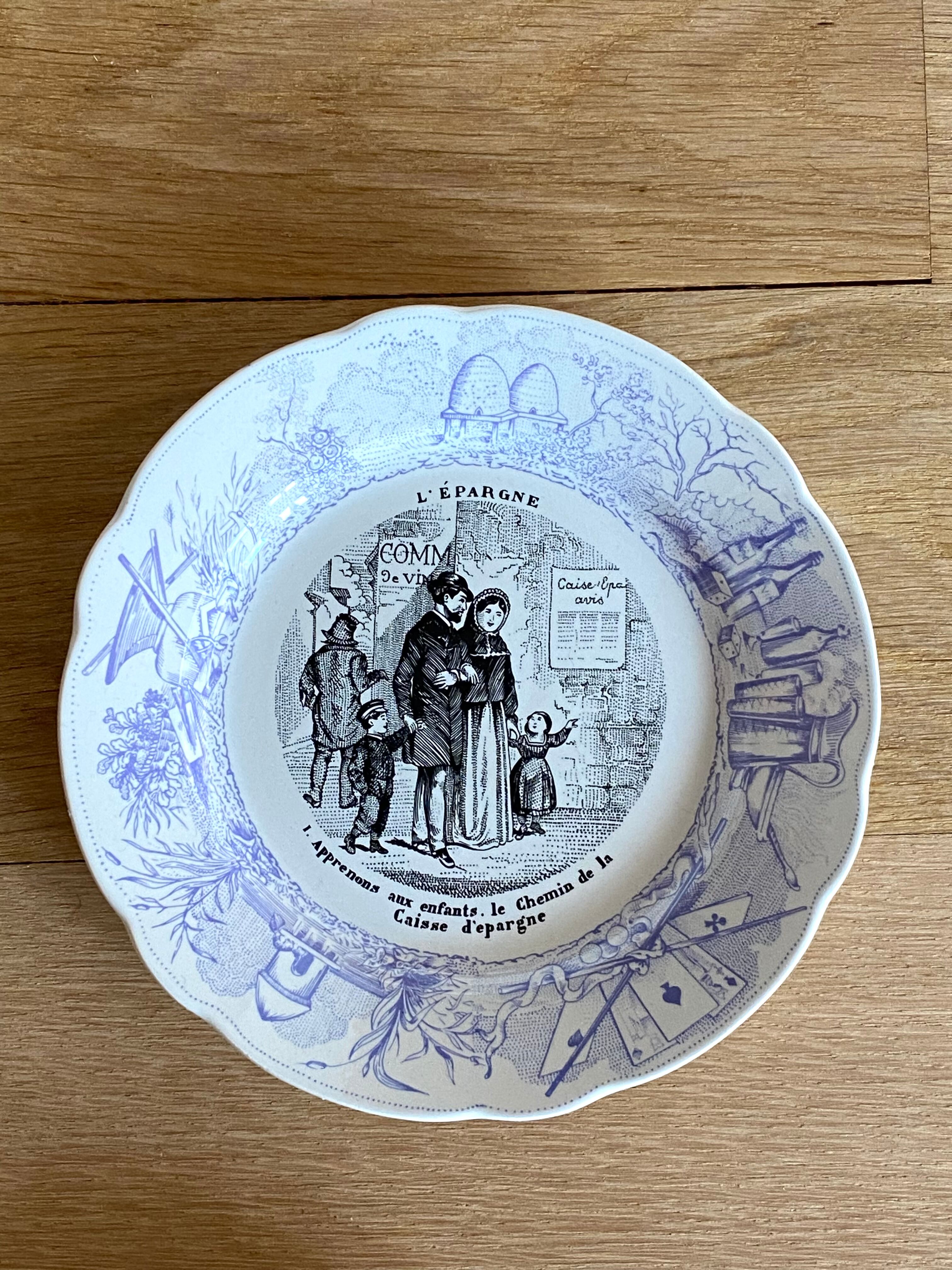 5 talking plates "saving" Sarreguemines