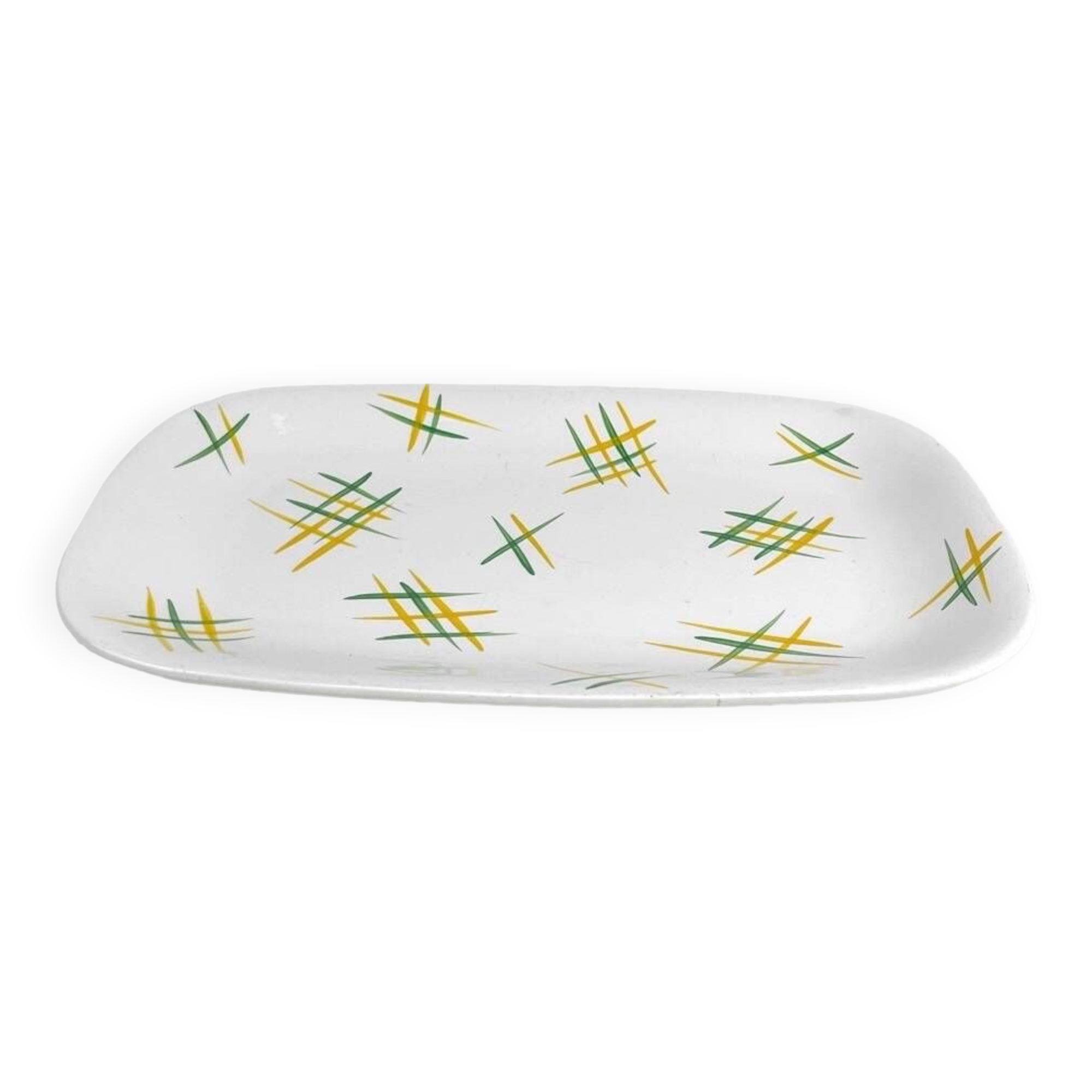 Lunéville Badonvillers graphic serving dish from the 50s
