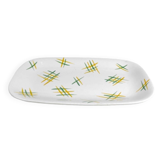 Lunéville Badonvillers graphic serving dish from the 50s