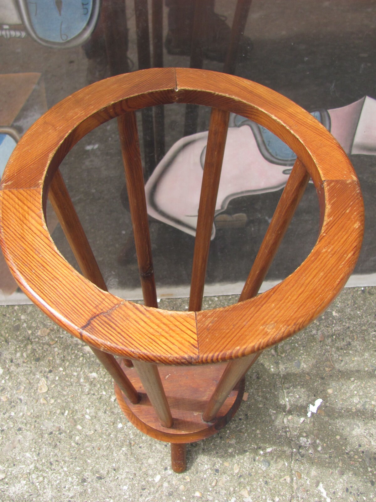 Umbrella circular wooden door  vintage