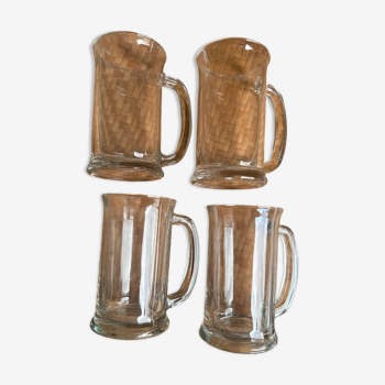 Four vintage mugs