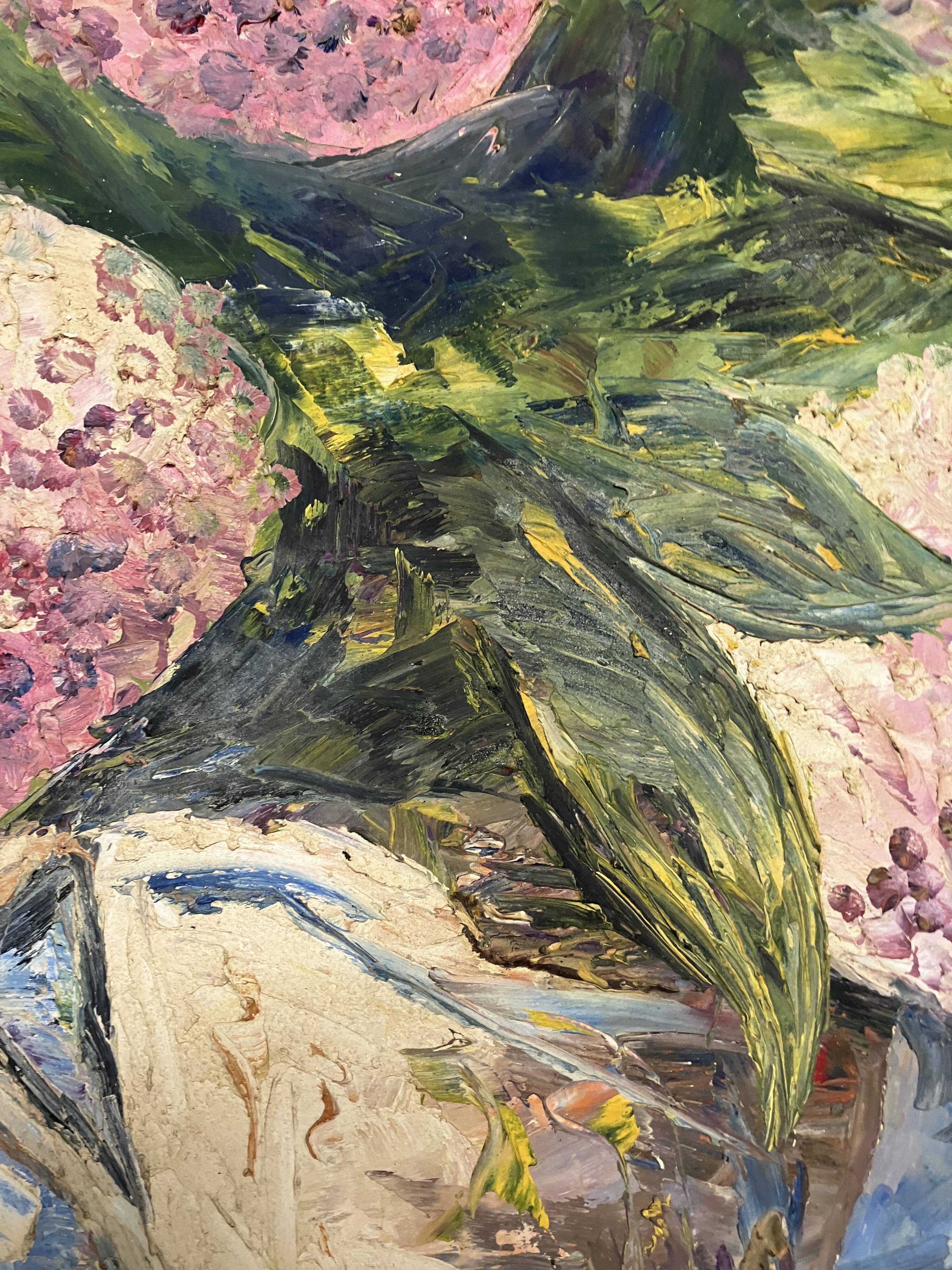 Oil on canvas Still Life with Flowers signed A. Bureau